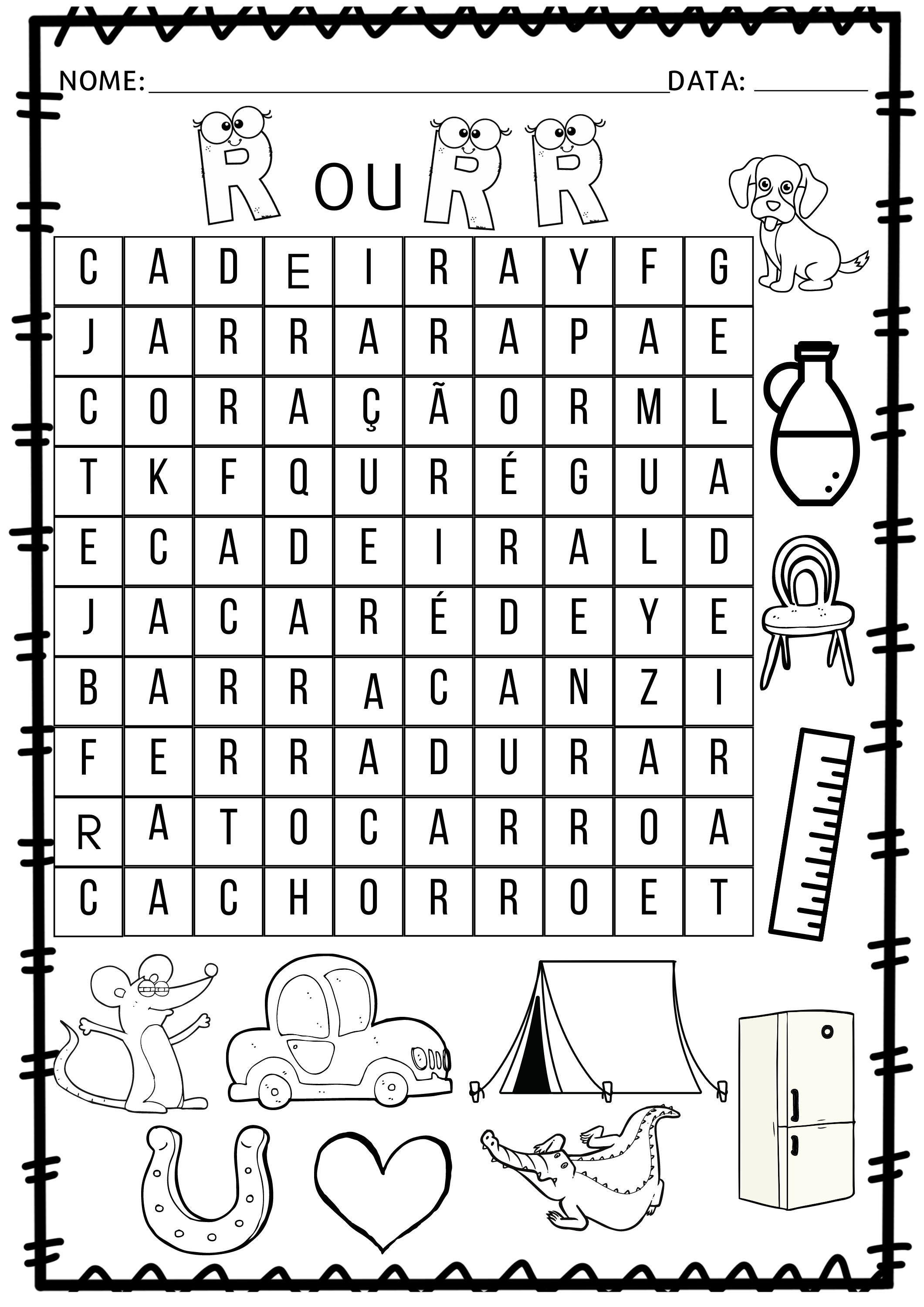 Caça-palavras simples 1 worksheet