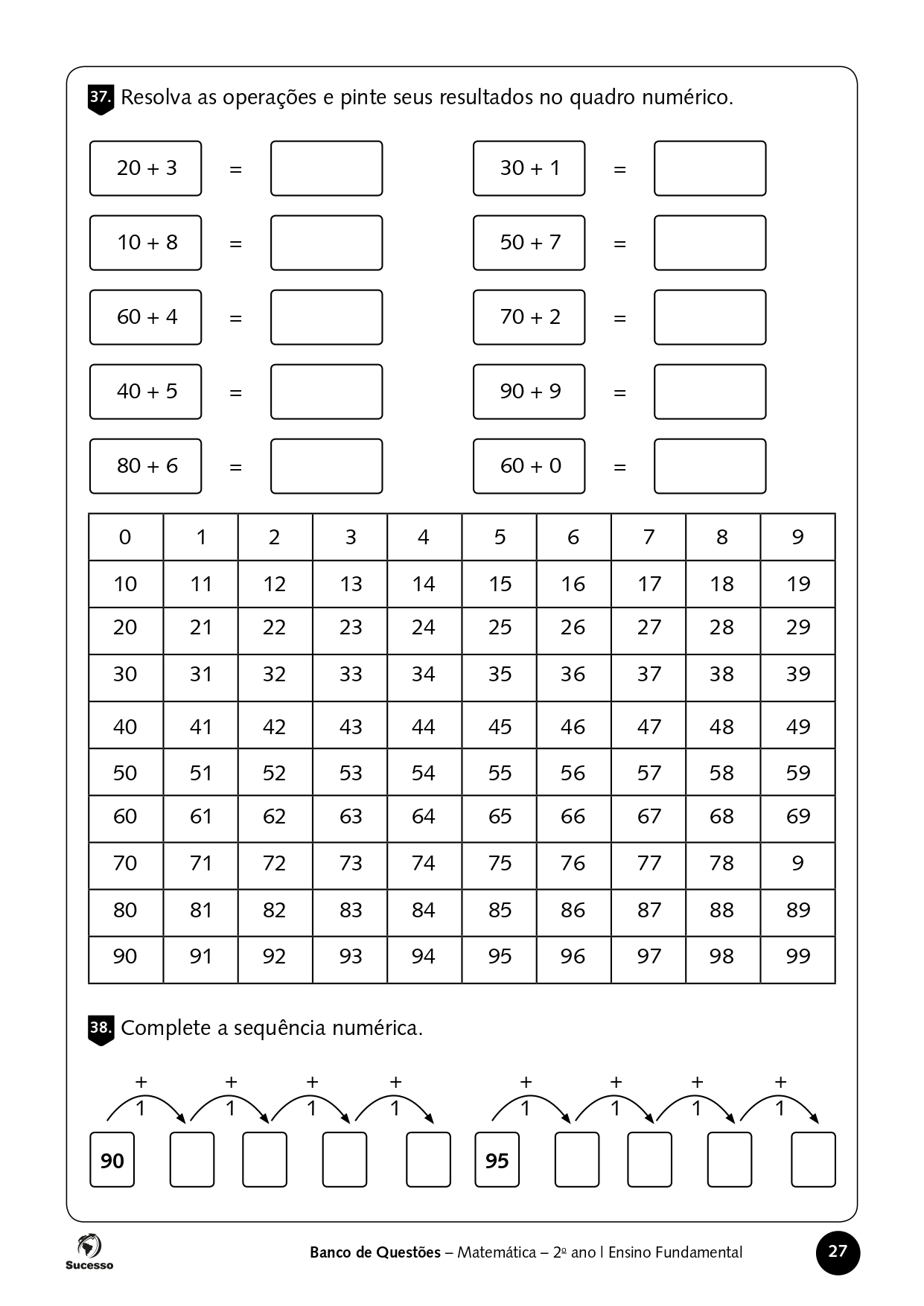 Atividades de Matemática para 2º Ano do Ensino Fundamental