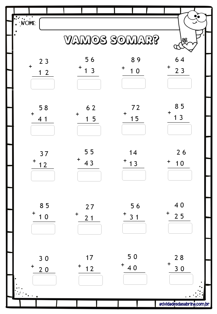 Apostila de matemática 2º ano - Bloco de atividades para baixar