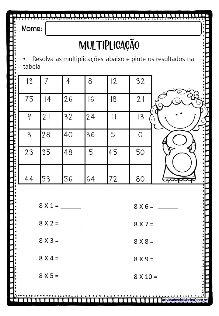 Atividade de Multiplicação para o 2º Ano – Twinkl