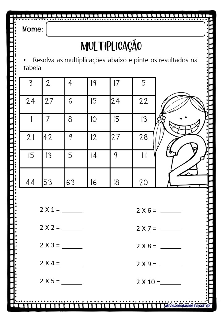 EF03MA03) Atividades de multiplicação